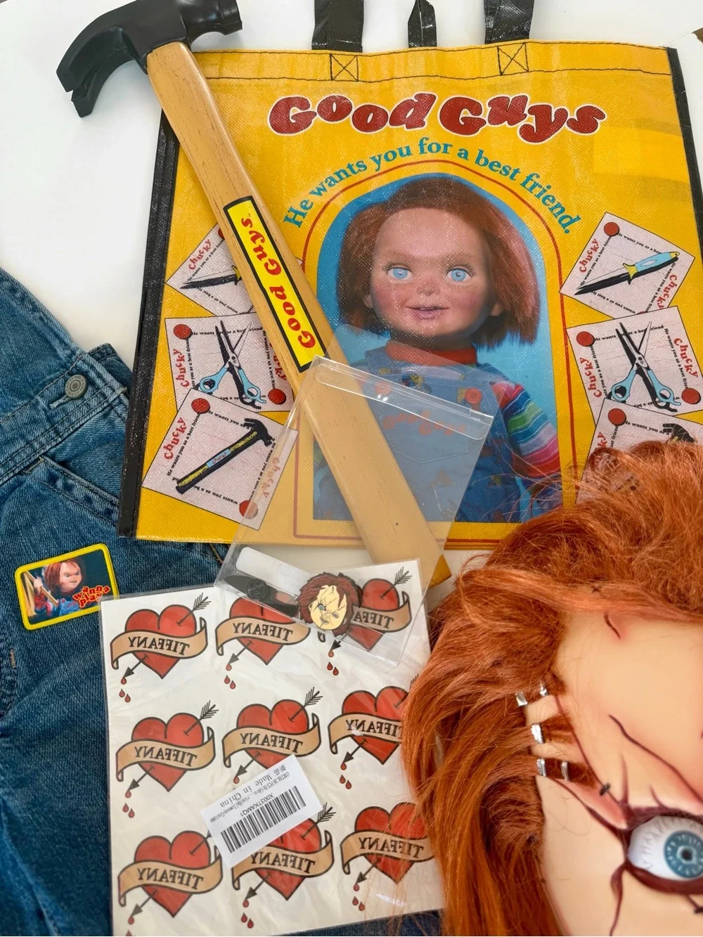 Chucky Lot Halloween Costume Mask Boy Gap Overall Toddler Size 4T 4 5/6 Red Vans
